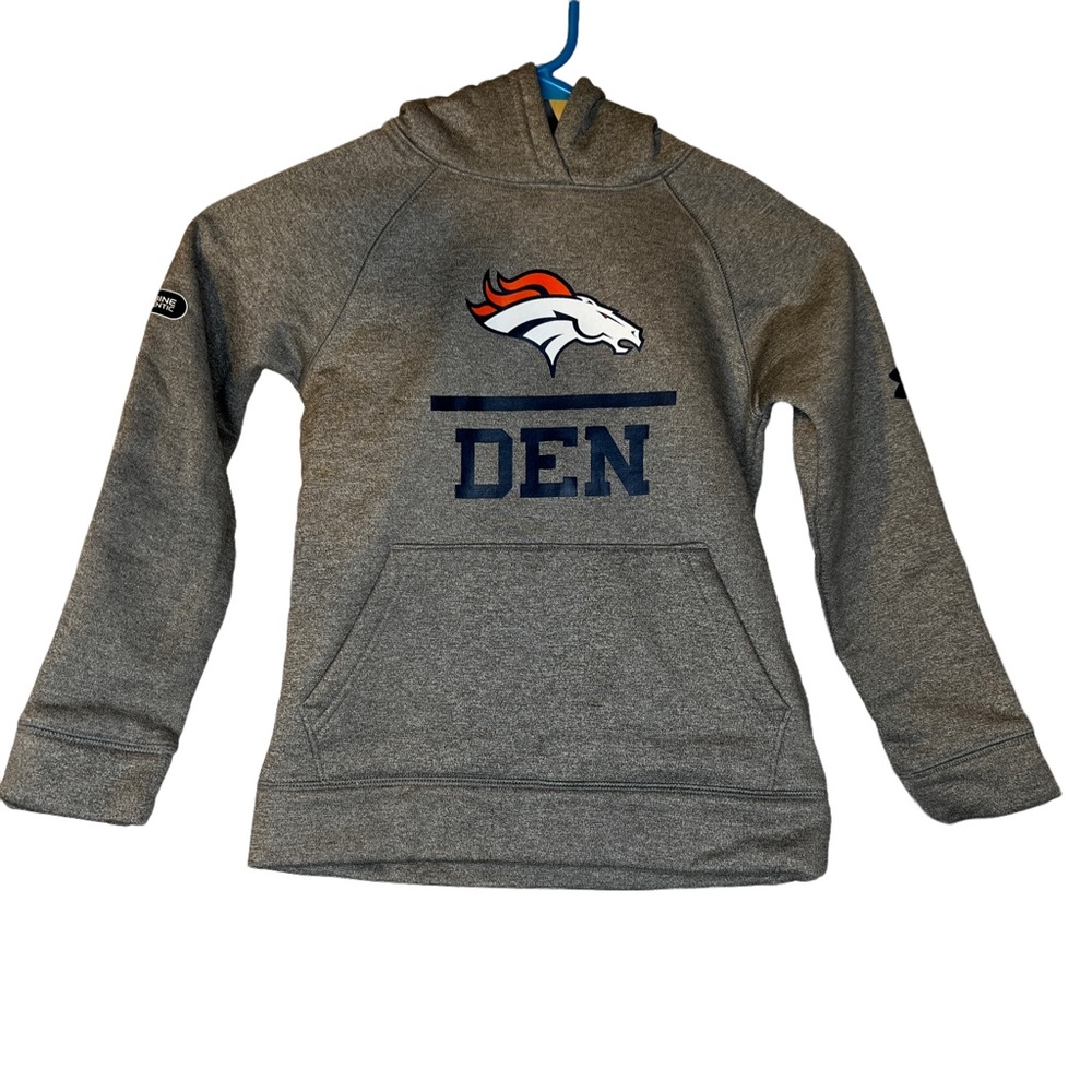 Under Armour XS kids grey Denver Broncos hoodie